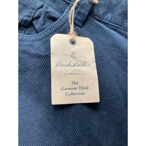 New w/tags Brooks Brothers Mens 38x30 Navy Corduroys Pants Cotton-Spandex - Picture 5 of 13